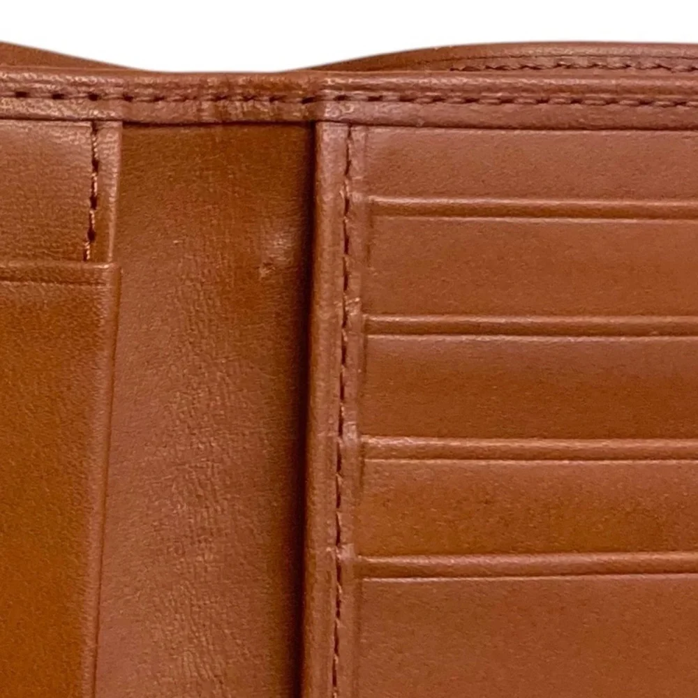 Tumi brown leather mens wallet